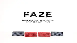 The Rockville Faze WATERPROOF Portable Durable Bluetooth Speakers w/ TWS (Faze Red Faze Black)