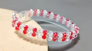 Diy Bracelet/ Beautifull rondelle crystal & pearl Bracelet/ Easy Bracelet tutorial