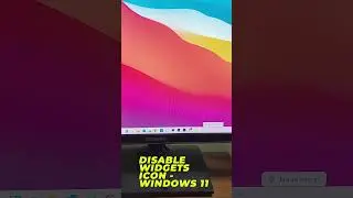 How To Disable/Hide Widgets from Windows 11 Taskbar | #Shorts