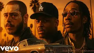 Ride Slow, Shine Loud 🌴🚘 &ndash; Post Malone ft. YG & Wiz Khalifa | West Coast G-Funk Vibes (Lyrics Video)