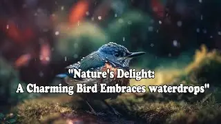 Nature's Delight: A Charming Bird Embraces Waterdrops