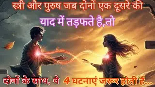 स्त्री और पुरुष जब दोनों एक दूसरे की याद में तड़फते है, तो दोनों के साथ ये 4 घटनाएं जरूर होती हैं 