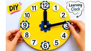How to Make a Paper Clock | Easy Time Teaching Craft for Kids