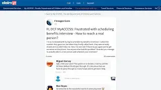 Florida DCF MyACCESS How to Schedule Benefits Interview Get Through to a Real Person