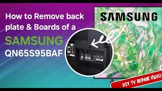 How to remove the back plate and boards from a Samsung QN65S95BAF. DIY TV Repair.