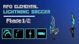 SHOWCASE ADD-ON LIGHTNING DAGGER PHASE 1/2 SUPPORT MCPE 1.21+ || RPG ELEMENTAL WEAPON UPDATE