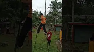 Bamboo Stick Legs #satisfying #skills #amazing #shorts