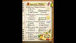 Vitamins mcqs Ncert for FAA junior Assistant #ssc #ssccgl #jkssb #gk #vocabs