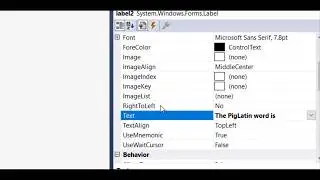 PigLatin GUI Tutorial Using C# (Windows Form App)