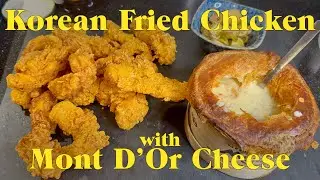 How to make Korean Fried Chicken with Mont D'Or Cheese and pickled Brussels sprouts