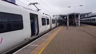 [FHD]ThamesLink trains at Luton Airport Parkway station