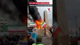 Иранские протестующие сожгли скульптуру &laquo;Баал&raquo; во время антиамериканского и антиизраильского мити...