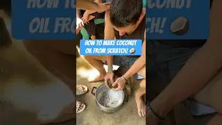 Making coconut oil from scratch in the Philippines 🇵🇭 #philippines #travel #food