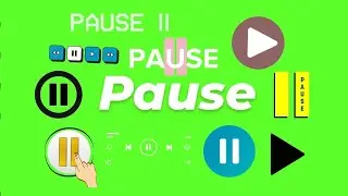 Animated Pause GIF Green Screen Pack (Free Download)