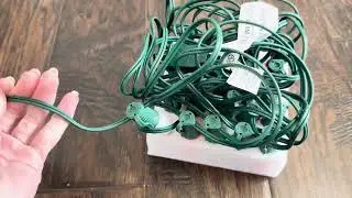 Светодиодные уличные рождественские огни C7 длиной 25 футов | Яркое свечение, простая установка