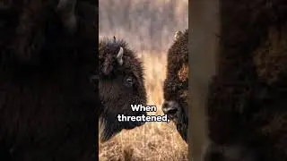 Bison Attack: A Close Encounter 🦬🚨 #shorts