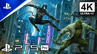 Spider-Man 2 - Venom Vs Lizard Chase Fight (PS5 PRO) ULTRA Realistic Graphics [4K 60FPS]