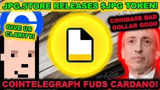 $JPG TOKEN IS HERE! SEC Takes Aim @coinbase! Cardano FUDDED by Coin Telegraph! #ada #cardano