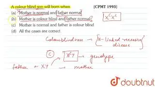 A colour blind son will born when