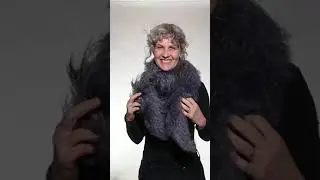 140 cm Tibetlammschal Dunkelgrau / Produktvideo Lammfelldesign