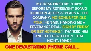 Boss Fired Me 11 Days Before My Retirement Bonus Kicked In After 27 Years, But Then I Made...