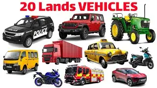 20 Transport Vehicles for Kids | Learn Road & Work Vehicles in English | Educational Video