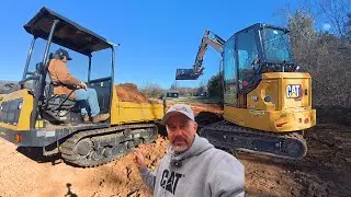 Can This KATO Crawler Truck Keep Up With The CATs Building a 5,000 Sq Ft Barndo Pad?