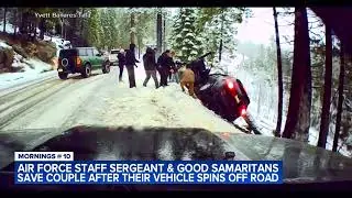 Good Samaritans save couple after their vehicle spins off road near Lake Tahoe