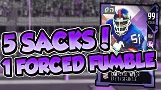 Madden 18 Ultimate Team :: 99 Lawrence Taylor w/ 5 Sacks and a Forced Fumble in his Debut!