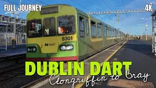 Journey on Dublin’s DART: From Clongriffin to Bray | Nostalgic Vintage Train Ride 4K