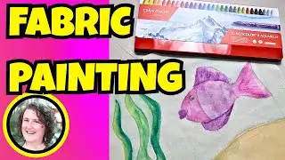 Caran D'Ache Neocolor 2 Aquarelle | Fabric Painting with Faodail Creation