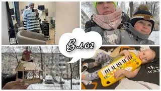 Влог. Меняю свой цвет волос/вешаем кормушку для птичек/гуляем с Варей и как же многааа снега