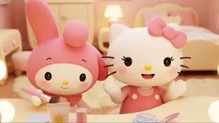 Happy Song For Kids &ndash; Hello Kitty & My Melody Learn Makeup and Sing Together | Cute 3D Music Video