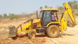 jcb backhoe loader remove stone in salka graund udaipur | 10-04-2023