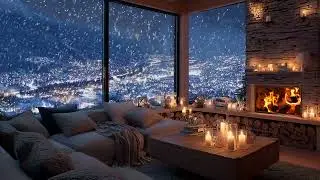Relaxing Fireplace Piano Music | Soft Winter Piano for Deep Sleep & Peace