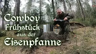 Cowboy Frühstück aus der EISENPFANNE - mit Bohnen, Ei & Speck