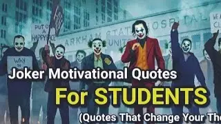 Joker Quotes || Motivated || Work hard