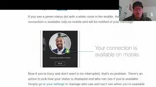 Linkedin and green circles
