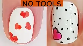 15 Easy Valentine's Day Nail Art Compilation without tools | Heart Nail Art Designs