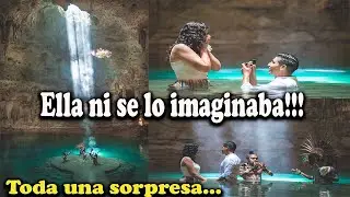 PROPOSICIÓN DE MATRIMONIO SORPRESA EN EL CENOTE SUYTUN CON CEREMONIA MAYA.