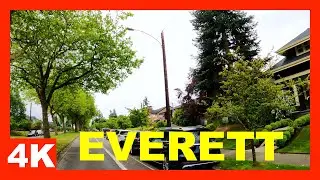 Relaxing Drive in Everett, Washington 4K