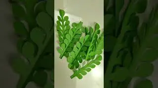 Easy paper leaves making/paper leaves craft  #shorts