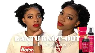 How To: Bantu Knot-Out on Damp Natural Hair | Using Mielle Organics