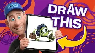 How to Draw Mike Wazowski 👁️ Step by Step | The Doodle Dad
