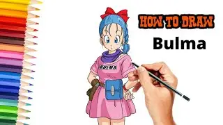 How to draw Bulma from dragon ball super / how to draw dragon ball z characters
