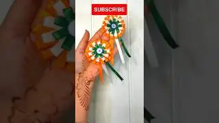republic day Badge making from ribbon 🎀👌#shorts #republicday #india #indian #terimitti #army #diy