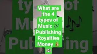 What are the 4 types of Music 🎶 Publishing Royalties #music #marketing #royalties #songs