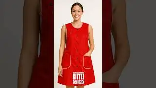 KI #Kittel Modelle I #Roter Sofinyl Friseurin #Nylonkittel Nr. #25003