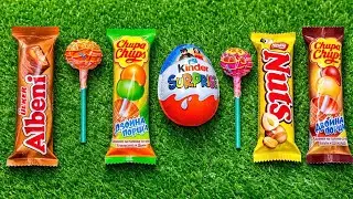 ASMR Most Popular Candys/ some lots of colorful rainbow lollipop candy / unpacking chocolate eat