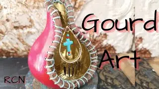 DIY Gourd Art | Gourd Art | Gourd Art Tutorial | Gourd carving   #Gourd #Gourdart  #DIYgourd
